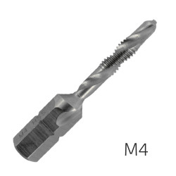 ALPEN Combination Tap Plw M4 1/4' Shank