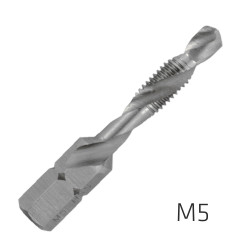 ALPEN Combination Tap Plw M5 1/4' Shank
