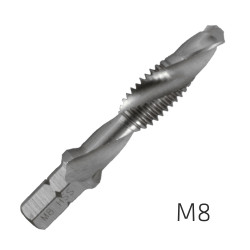 ALPEN Combination Tap Plw M8 1/4' Shank