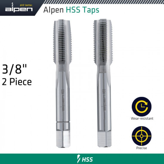 Hss Hand Tap Set Imperial G 3/8' Pouched Hss Hand Tap Set Imperial G 3/8' Pouched