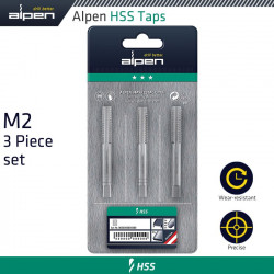 H& Tap Set In Pouch M2 Hss 0.5mm Pitch