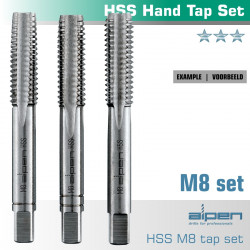 H& Tap Set In Pouch M8 Hss 1.25mm Pitch