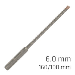 Force X 6.0 X 160/100 Sds-+ Rebar Drill Bit X4 Cutting Edges - Bulk
