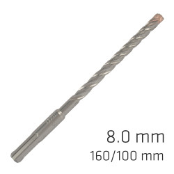 Force X 8.0 X 160/100 Sds-+ Rebar Drill Bit X4 Cutting Edges - Bulk