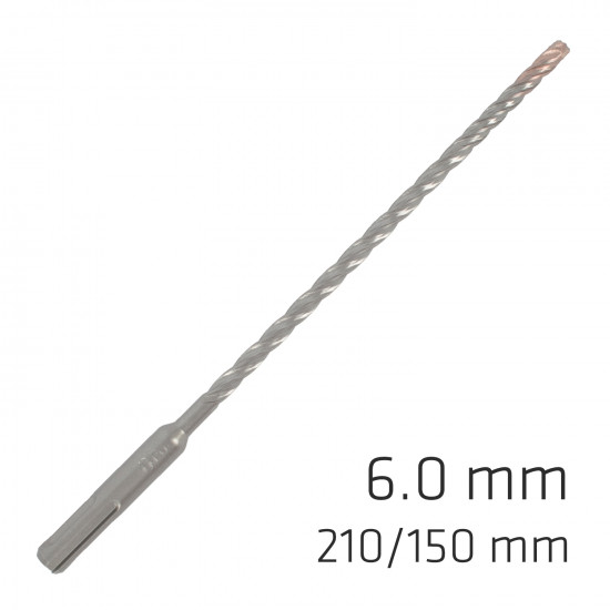 Force X 6.0 X 210/150 Sds-plus Rebar Drill Bit X4 Cutting Edges - Bulk Force X 6.0 X 210/150 Sds-plus Rebar Drill Bit X4 Cutting Edges - Bulk