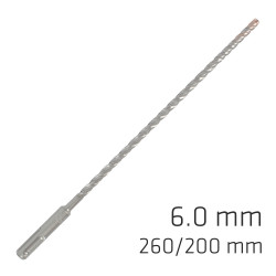 Force X 6.0 X 260/200 Sds-+ Rebar Drill Bit X4 Cutting Edges - Bulk