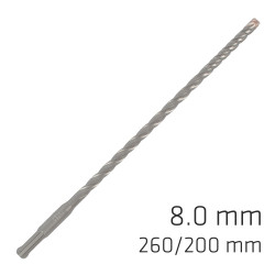 Force X 8.0 X 260/200 Sds-+ Rebar Drill Bit X4 Cutting Edges - Bulk
