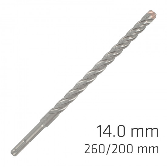 Force X 14.0 X 260/200 Sds-plus Rebar Drill Bit X4 Cutting Edges - Bul Force X 14.0 X 260/200 Sds-plus Rebar Drill Bit X4 Cutting Edges - Bul