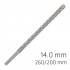 Force X 14.0 X 260/200 Sds-plus Rebar Drill Bit X4 Cutting Edges - Bul