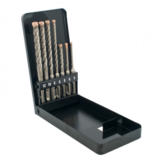 Force X Sds-plus Set Km7 7 Pcs. 5.0/ 6.0/ 8.0 Mm X 110 And 6.0/ 8.0/ 1 Force X Sds-plus Set Km7 7 Pcs. 5.0/ 6.0/ 8.0 Mm X 110 And 6.0/ 8.0/ 1