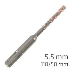 Force X 5.5 X 110/050 Sds-+ Rebar Drill Bit X4 Cutting Edges