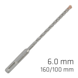 Force X 6.0 X 160/100 Sds-+ Rebar Drill Bit X4 Cutting Edges