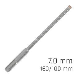 Force X 7.0 X 160/100 Sds-+ Rebar Drill Bit X4 Cutting Edges