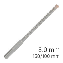 Force X 8.0 X 160/100 Sds-+ Rebar Drill Bit X4 Cutting Edges