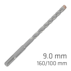 Force X 9.0 X 160/100 Sds-+ Rebar Drill Bit X4 Cutting Edges