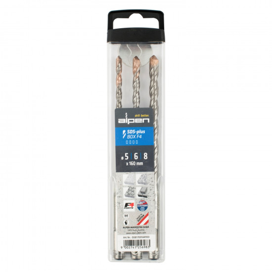 Sds Plus F4 5 6 8 X160mm 3 Pce Set