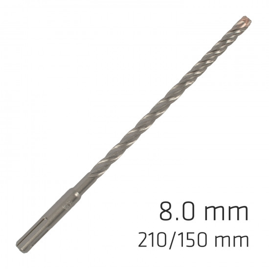 Force X 8.0 X 210/150 Sds-plus Rebar Drill Bit X4 Cutting Edges Force X 8.0 X 210/150 Sds-plus Rebar Drill Bit X4 Cutting Edges