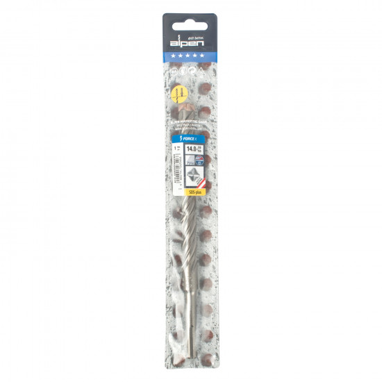 Force X 14.0 X 210/150 Sds-plus Rebar Drill Bit X4 Cutting Edges Force X 14.0 X 210/150 Sds-plus Rebar Drill Bit X4 Cutting Edges