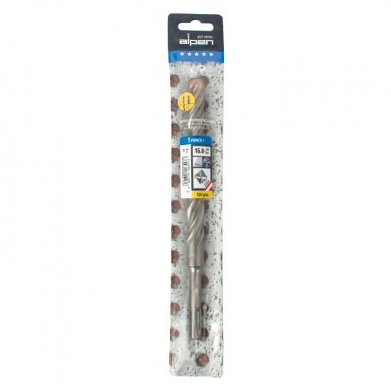 Force X 16.0 X 210/150 Sds-plus Rebar Drill Bit X4 Cutting Edges Force X 16.0 X 210/150 Sds-plus Rebar Drill Bit X4 Cutting Edges