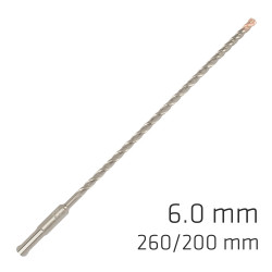 Force X 6.0 X 260/200 Sds-+ Rebar Drill Bit X4 Cutting Edges