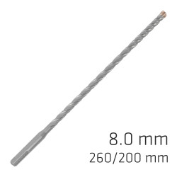 Force X 8.0 X 260/200 Sds-+ Rebar Drill Bit X4 Cutting Edges