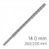 Force X 14.0 X 260/200 Sds-plus Rebar Drill Bit X4 Cutting Edges