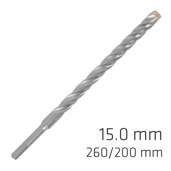 Force X 15.0 X 260/200 Sds-plus Rebar Drill Bit X4 Cutting Edges Force X 15.0 X 260/200 Sds-plus Rebar Drill Bit X4 Cutting Edges