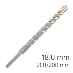 Force X 18.0 X 250/200 Sds-+ Rebar Drill Bit X4 Cutting Edges