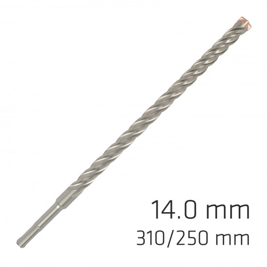 Force X 14.0 X 310/250 Sds-plus Rebar Drill Bit X4 Cutting Edges Force X 14.0 X 310/250 Sds-plus Rebar Drill Bit X4 Cutting Edges