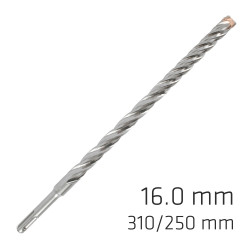 Force X 16.0 X 310/250 Sds-+ Rebar Drill Bit X4 Cutting Edges