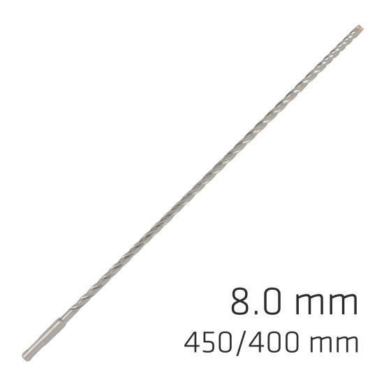 Force X 8.0 X 450/400 Sds-plus Rebar Drill Bit X4 Cutting Edges Force X 8.0 X 450/400 Sds-plus Rebar Drill Bit X4 Cutting Edges