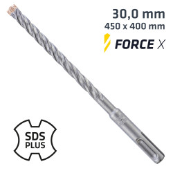 Force X 30.0 X 450/400 Sds-+ Rebar Drill Bit X4 Cutting Edges