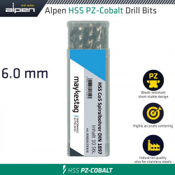 ALPEN Cobalt Drill Short Bulk 6.00mm