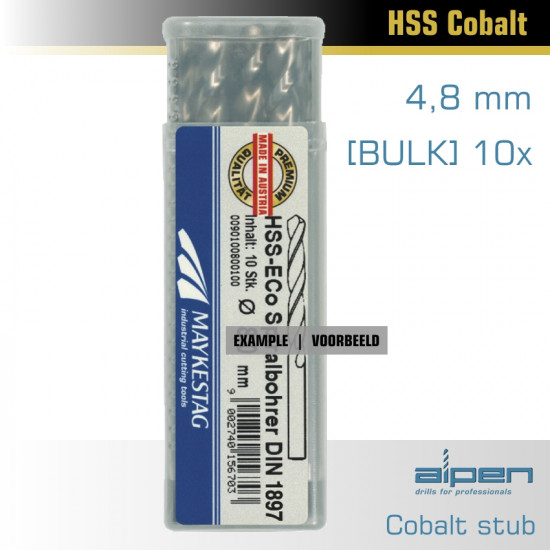 ALPEN Cobalt Drill Short Bulk 4.8mm ALPEN Cobalt Drill Short Bulk 4.8mm