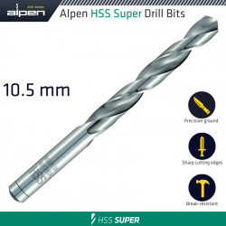 Hss Super Drill Bit 10.5mm Bulk