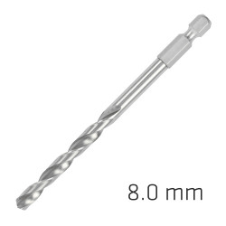 Hss Super Drill Bit Hex Shank 8mm