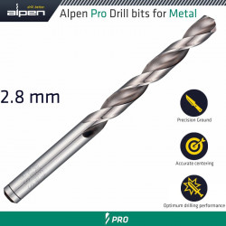 ALPEN Pro 2.8 Mm Hss Drill Din 338 Rn 135 With Split Point Bulk