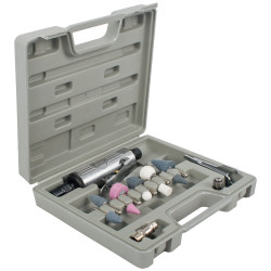Air Die Grinder 6mm 14 Piece Kit Blow Mould Case