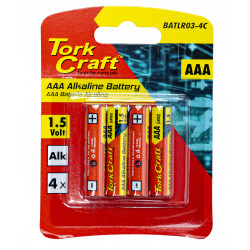 Battery Aaa 1.5v 4 Pack Carded Alkaline