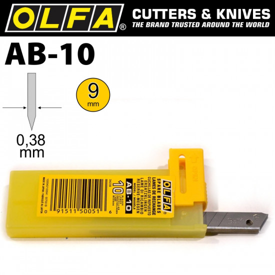 OLFA Blades Ab-10 10/pack 9mm OLFA Blades Ab-10 10/pack 9mm