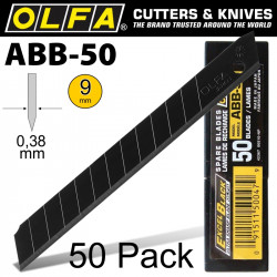 OLFA Blades Black X-sharp 50 Per Pack Ultra Sharp 9mm