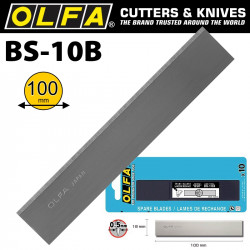 OLFA Scraper Blades X10 For Bsr200 & Bsr300 100mmx0.5mm