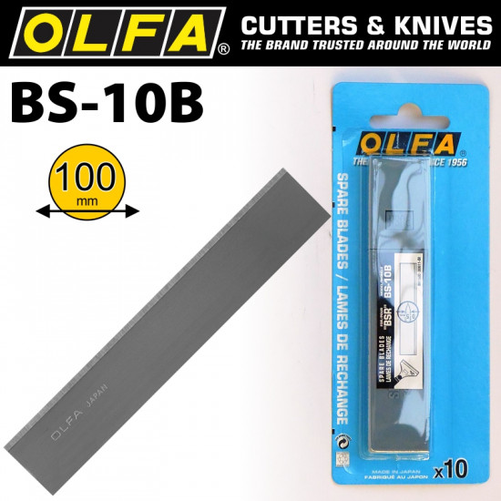 OLFA Scraper Blades X10 For Bsr200 & Bsr300 100mmx0.5mm OLFA Scraper Blades X10 For Bsr200 & Bsr300 100mmx0.5mm