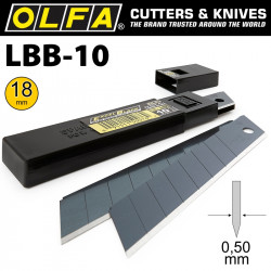 OLFA Blades Excel Black 10 Pack Ultra Sharp 18mm