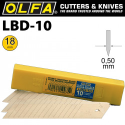 OLFA Double Segmented Heavy Duty Blades Lbd-10 10/pack 18mm