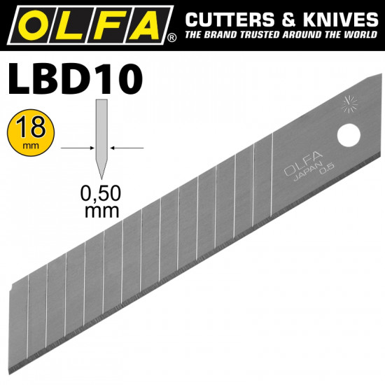 OLFA Double Segmented Heavy Duty Blades Lbd-10 10/pack 18mm OLFA Double Segmented Heavy Duty Blades Lbd-10 10/pack 18mm