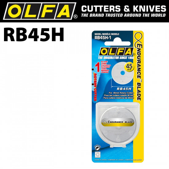 OLFA Endurance Blade For Rotary Cutter Rb45-1 1/pack 45mm OLFA Endurance Blade For Rotary Cutter Rb45-1 1/pack 45mm
