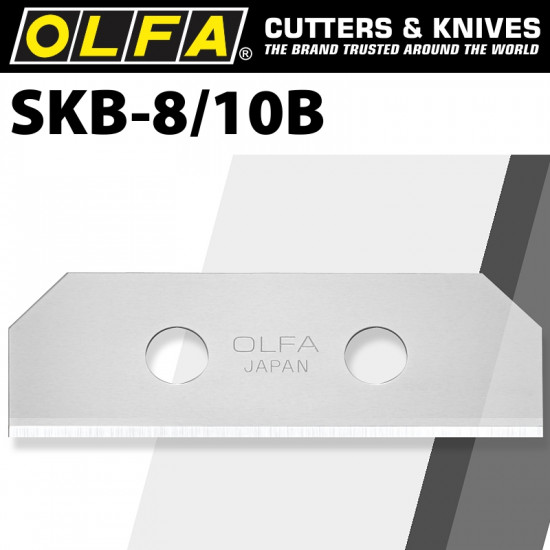 OLFA Blades (10) For Skb8 Safety Knife Carded 18mm OLFA Blades (10) For Skb8 Safety Knife Carded 18mm