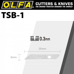OLFA Spare Blades For Ts1 6mm (5pk)