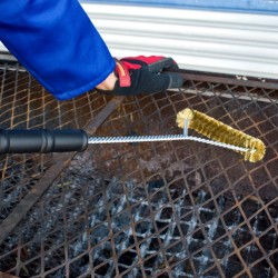 Braai Bbq Three Side Brass Wire Brush 530mm H&le 21' Tcw